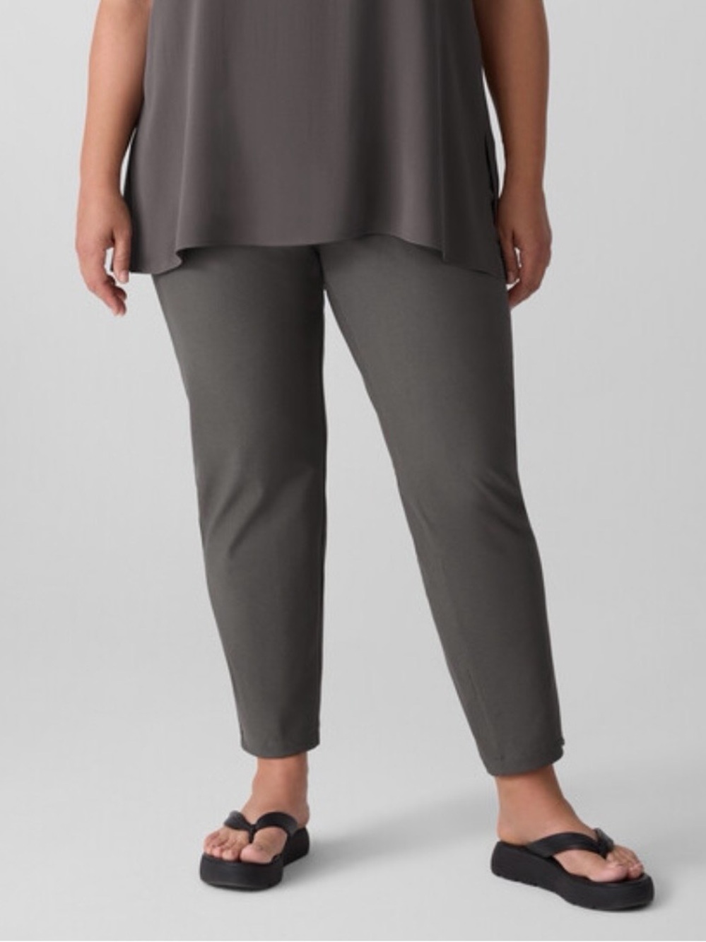 Eileen Fisher Women’s Gray Slim Ankle Pant Size 3X